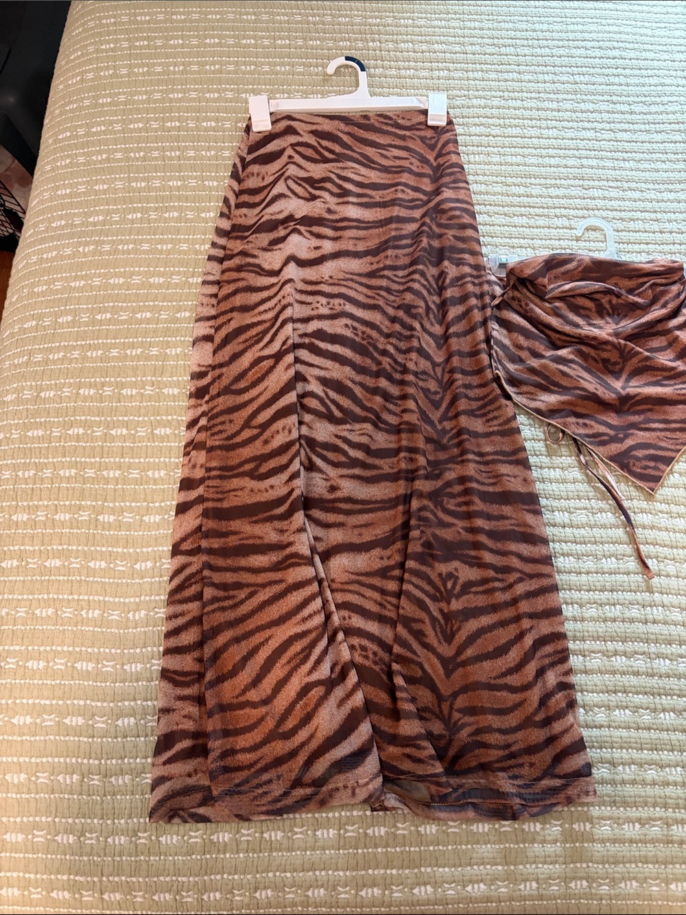 Princess Polly Brown & Black Tiger-Print Skirt Set - Picture 2 of 2